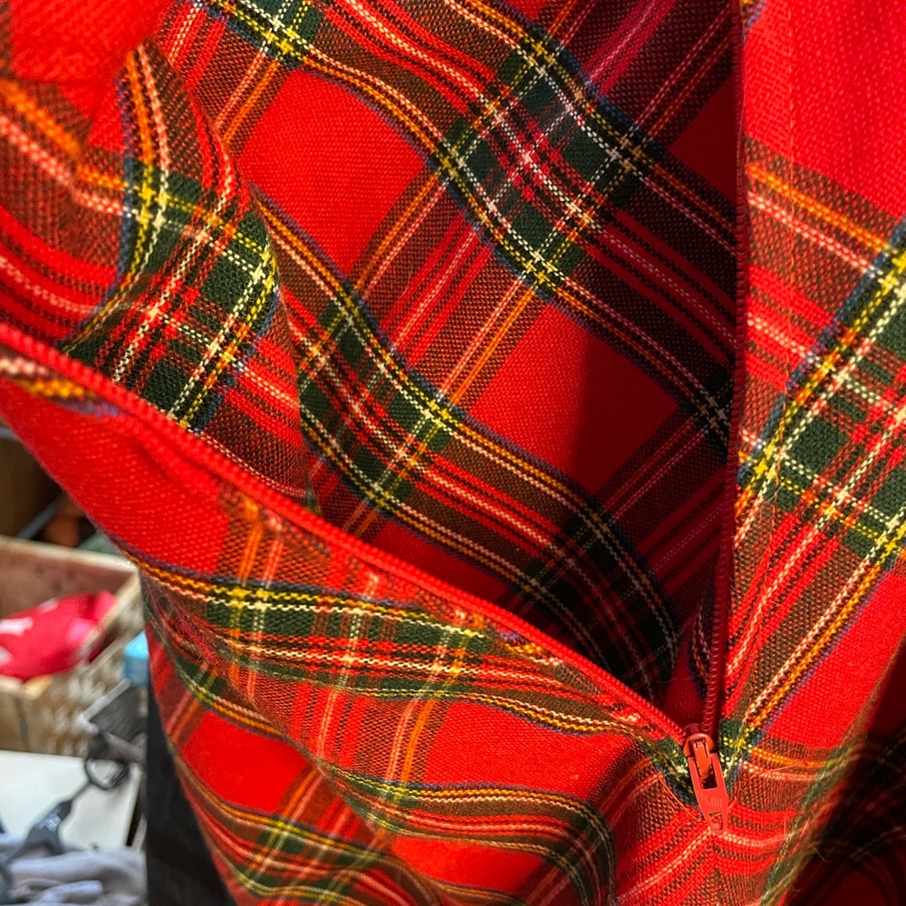 VTG Tartan Plaid Red Women's Skirt - Picture 9 of 10